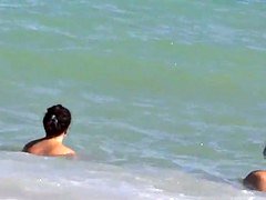 Amateur, Playa, Tetas naturales, Al aire libre, Público, Espía, Tetas, Voyeur