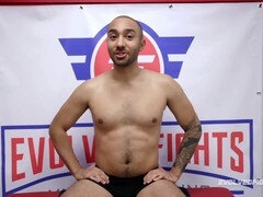 Intense Naked Wrestle Match - Avery Black vs. Oliver Davis Ends with Rough Sex