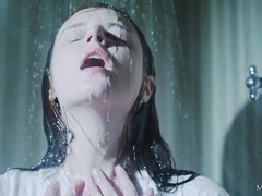 浴室, 指いじり, オナニー, 剃毛, ガリガリ, 一人, ティーン, 濡れ