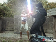 Big-eyed Adriana Chechik star wars cosplay porn