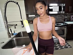 BANGBROS - Young Nubian Anal Maid With Perky Tits Gives Her Pussy To A Client