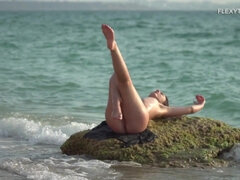 女, Hd, ヌード, 小柄, 公共, 剃毛, 一人, オッパイの