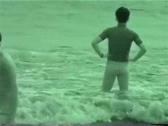 Asiatisch, Strand, Japanische massage, Öffentlich