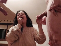 Amateur, Grosse bite, Sucer une bite, Gorge profonde