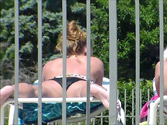 Plage, Bikini, Blonde, Piscine, Rousse roux, Voyeur