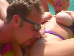 Big cock, Chubby, Cougar, Fat, Kissing, Outdoor, Pussy, Tits