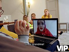 Nika Flamy and her Russian friend get naughty while man is away