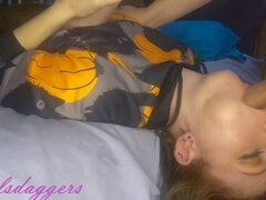 POV amateur face fucking: make me gag and drool on your dick