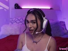 フェラチオ, 彼女, ハードコア, 小柄, ラフ, シーメール, 濡れ