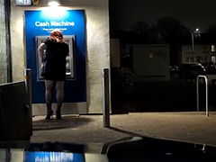 Leie, Grosser schwanz, Britisch, Crossdresser, Dildo, Absätze, Im freien, Rotschopf