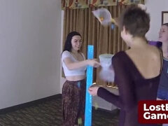 Amateur Teen Jelly Joins Lesbian Threesome Game Bet - Petite Tits Striptease