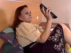 茶髪の, 巨乳な, お婆さん, オナニー, 熟年, 母, オマンコ, 一人