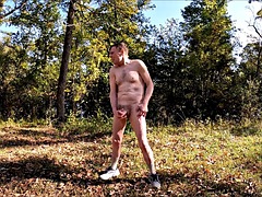 Leie, Grosser schwanz, Spermaladung, Schwul, Behaart, Masturbation, Im freien, Öffentlich