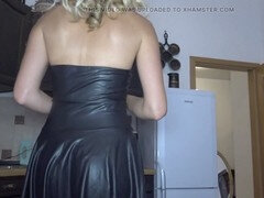 Amerikanisch, Hochschule, Kleid, Selbstgemacht, Leder, Lingerie, Erotischer film, Sich ausziehen