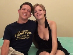 Beauté, Gros seins, Blonde, Sucer une bite, Couple, Hard, Léchez, Chatte