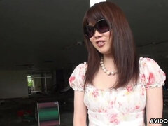 Japanese brunette, Kazumi Saijo is posing, uncensored