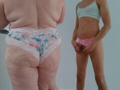 Wohlbeleibte schöne frauen, Grosser arsch, Lingerie, Reif, Höschen