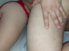 Novia, Peludo, Masturbación, Pequeña, Coño, Medias largas, Apretado