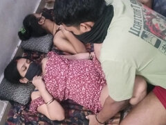 素人, 美女, 巨乳な, グループ, ハードコア, インド人, 三人