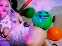 Leie, Blondine, Füsse, Absätze, Masturbation, Monster, Solo, Titten