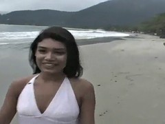 Amateur, Chica, Playa, Bikini, Morena, Sexo duro, Al aire libre, Sexo fuerte