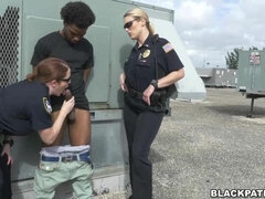 Big ass, Big cock, Big tits, Blowjob, Doggystyle, Interracial, Outdoor, Police