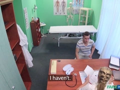 Blasen, Geschnappt, Betrug, Paar, Krankenschwester, Muschi, Uniform, Spanner