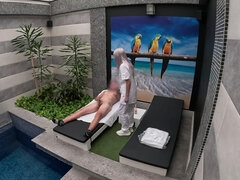 Leie, Blondine, Schwanz, Flashen, Handjob, Hotel, Hausmädchen, Masturbation