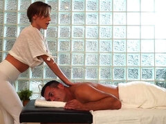 Oily Big Titty Massage Leads To Hand Job, Tit Job And Fucking