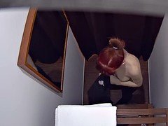 素人, マッサージ, 赤毛, のぞき