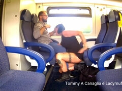 Amateur, Pajear, Hd, Italiano, Público, Chorro, Adolescente, Tren