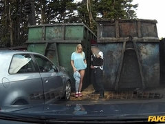 素人, 車, 捕まる, バック, なめる, ハメ撮り, オマンコ, ユニフォーム