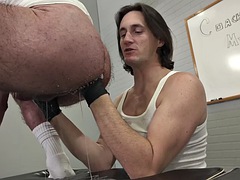 Amateur, Anal, Cul, Pénétrer avec le poing, Lunettes, Gants, Masturbation, Mature