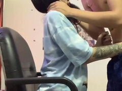 I Fuck My Friends Cheating Girlfriend While She Combs Her Hair