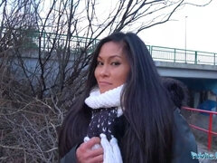 Public Agent Hot Thai beauty fucked hard in horny gas station toilet fuck