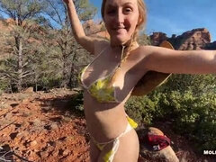 Grosse bite, Blonde, Sucer une bite, Couple, Hard, De plein air, Pov, Réalité