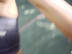 Amerikanisch, Grosse titten, Schwanz, Latina, Pov, Öffentlich, Muschi, Kurzes haar