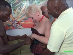 お尻, デカ尻, ブロンド, グループ, ハードコア, 異人種間, 下着, オージー