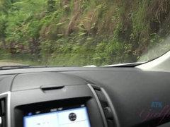 Amateur, Brunette brune, Petite amie, Orgasme, De plein air, Chatte, Rasée, Voyeur