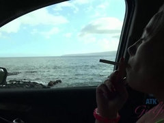 Plage, Bikini, Doigter, Petite amie, Orgasme, De plein air, Pov, Public
