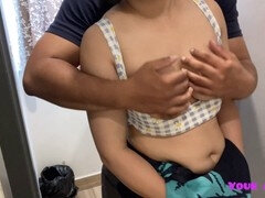 Grote mammen, Bedriegen, Huisgemaakt, Indisch, Klein, Ruw, Kousen, Tiener