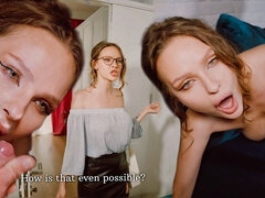 Pijpbeurt, Sperma shot, Hondjeshouding, Vrouw, Orgasme, Russisch, Secretaresse, Nat