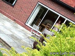 Britannique, Fétiche, Hd, Femme au foyer, Masturbation, De plein air, Solo, Voyeur