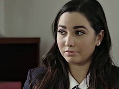 デカパイ, レズビアン, なめる, 淫乱熟女, オフィス, 生徒, 教師