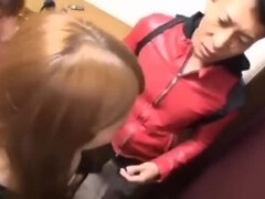 Asiático, Chica, Rubia, Mamada, Pajear, Japonés, Maduro, Trio