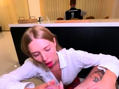 Grote lul, Blond, Pijpbeurt, Sperma shot, Hardcore, Moeder die ik wil neuken, Gezichtspunt