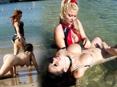 Fétiche, Hd, Lesbienne, Chatte, Rasée, Plan cul à trois, Jouets, Sous marin