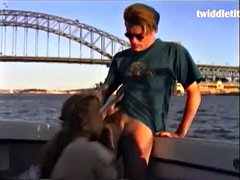 fuck blonde milf on the boat