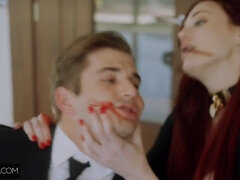 デカパイ, イマラチオ, なめる, 愛人, オマンコ, 赤毛, 馬乗り, 三人