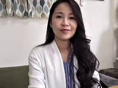 アジア人, フェラチオ, 指いじり, 人妻の, 旦那, キス, 熟年, 淫乱熟女